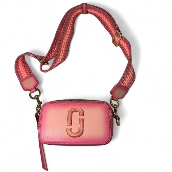 Marc Jacobs Women's Fluro Edge Snapshot Crossbody Bag Pink NWOT - Picture 1 of 15